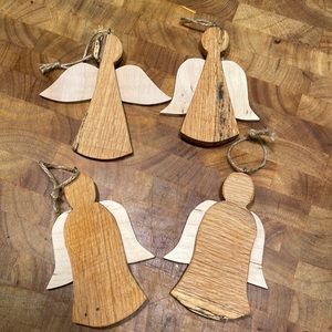 Set of 4 angel Christmas ornaments
